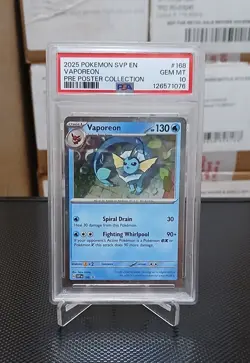 2025 POKEMON SVP EN-SV BLACK STAR PROMO #168 VAPOREON PSA 10 #2 - Image 1