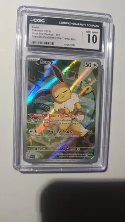 2025 POKEMON SVP EN-SV BLACK STAR PROMO #173 EEVEE CGC 10 GEM MINT - Image 1