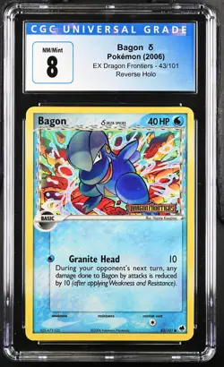 2006 Pokemon EX Dragon Frontiers #43/101 Bagon δ Stamp CGC 8 - Image 2