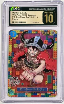 2025 One Piece Monkey D. Luffy #P-110 One Piece Day Promo CGC 10 Pristine - Image 1