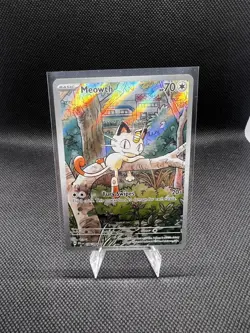 Meowth 106/094 NM Illustration Rare Card - Pokemon Phantasmal Flames - Image 1