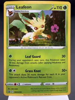 Leafeon SWSH191 - Holo Rare - Sword & Shield Promo Pokemon Card NM - Image 1