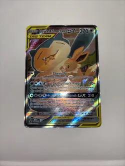 Pokemon TCG Eevee and Snorlax GX SM169 Sun & Moon Promo Holo Card - Image 1