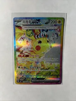 Pikachu ex SAR 132/106 sv8 Super Electric Breaker Pokemon Card Korean - Image 1
