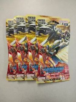 4 Packs Digimon Card Game Special Booster Ver 2.5 12 Card Booster Pack (BT19-20) - Image 4