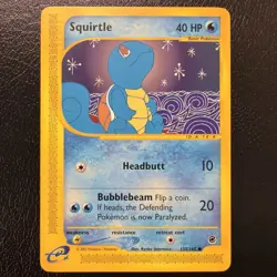 Pokemon Squirtle Expedition Non-Holo Card 132/165 Nintendo E-Reader Vintage LP - Image 1