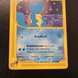 Pokemon Squirtle Expedition Non-Holo Card 132/165 Nintendo E-Reader Vintage LP - Image 3