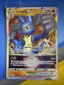 Lucario VSTAR SWSH214 NM Full Art Promo Rare Pokemon Card - Image 1