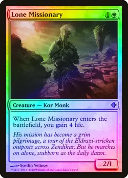Lone Missionary FOIL Rise of the Eldrazi NM White Common MAGIC CARD ABUGames - Image 1