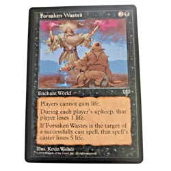 MTG Forsaken Wastes Mirage MIR Rare Black Enchantment Players Lose Life Magic - Image 1
