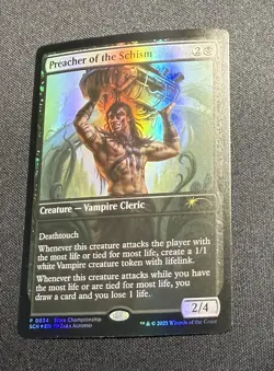 Preacher of the Schism Foil Game Day & Store Championship Promo MTG - Excellent - Image 1