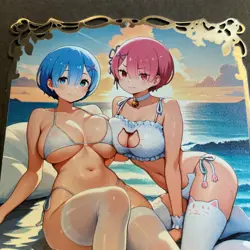 Goddess Story Gold METAL Card - Serial Number #/200! Rem & Ram Double Sided - Image 3