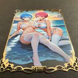 Goddess Story Gold METAL Card - Serial Number #/200! Rem & Ram Double Sided - Image 5