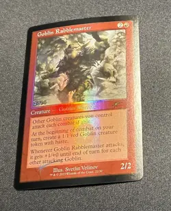 Goblin Rabblemaster FOIL MTG Anniversary Play Promo - Excellent - Image 1