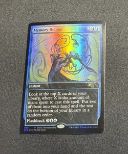 Memory Deluge Store Championship Promo Foil MTG - Excellent - Image 1
