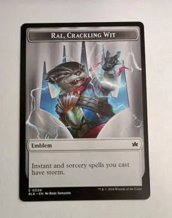 Emblem - Ral, Crackling Wit (Non-foil) Bloomburrow 0030 Emblem MTG - Image 1