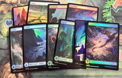 10 Foil Full art Basic Lands Random Lot (2 of Each Basic) MTG - Image 1