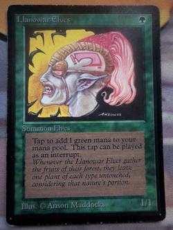 Llanowar Elves Beta Edition LP/MP MTG Magic the Gathering - Image 1