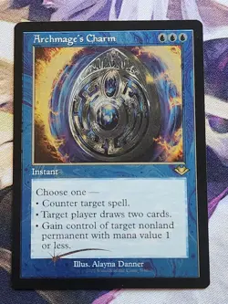 MTG Modern Horizons - Archmage's Charm - Retro Etched Foil NM - Image 1
