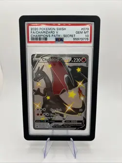 Charizard V Secret Pokemon Sword & Shield Champion's Path 079/073 PSA 10 - Image 1