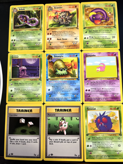 Vintage Pokemon "1st Edition" Team Fossil Set 9x Card LOT - Image 1
