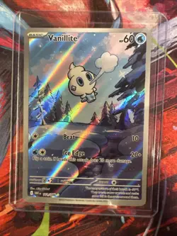 Pokemon Vanillite 111/086 Sv: White Flare Basic 60 HP Illustration Rare Holo - Image 1