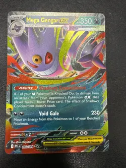 Mega Gengar ex 056/094 Double Rare Phantasmal Flames Pokemon Near Mint - Image 1