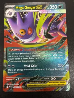 Mega Gengar ex 056/094 Double Rare Phantasmal Flames Pokemon Near Mint - Image 2