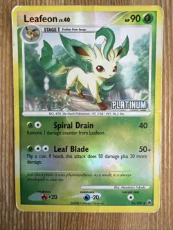 Leafeon - 24/100 - Pokemon Majestic Dawn Holo Card BK Promo DAMAGED - Image 1