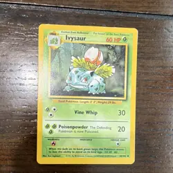 Pokemon Ivysaur 030/102 Base Set 60 HP Regular 1999 English - Image 1