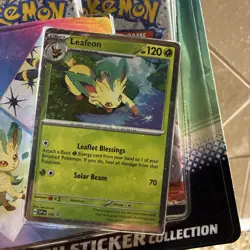 PRISMATIC EVOLUTIONS TECH STICKER COLLECTION LEAFEON POKEMON TCG BLISTER PACK - Image 2