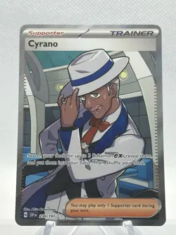 2024 Pokemon Surging Sparks Ultra Rare Full Art Holo 230/191 Cyrano - TCG - Image 1
