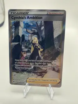 Pokemon TCG Cynthia's Ambition GG60 Crown Zenith Ultra Rare Trainer Holo - Image 1