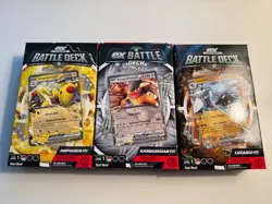 Lot 3x Pokemon TCG ex Battle Decks: Ampharos, Kangaskhan, Lucario - New/Sealed - Image 1