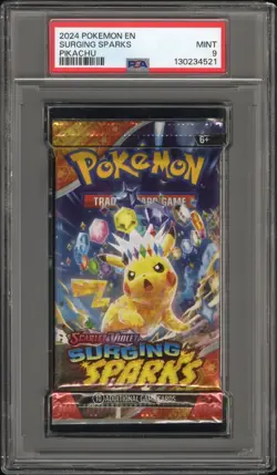 Pokemon Scarlet & Violet Surging Sparks SEALED Booster Pack PSA 9 MINT - Image 1