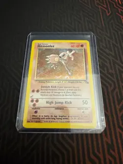 Pokemon Hitmonlee holo Fossil 7/62 1999 Wizards - Image 1