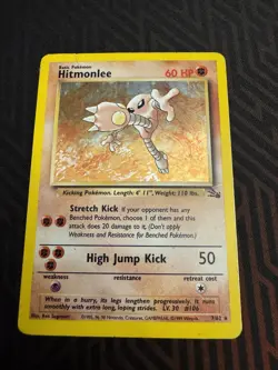 Pokemon Hitmonlee holo Fossil 7/62 1999 Wizards - Image 2