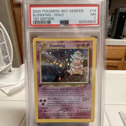 2000 Pokemon Neo Genesis Slowking 1st Edition Holo #14 PSA 7 - Image 1
