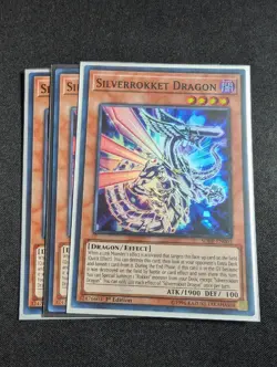 Yugioh - 3x Silverrokket Dragon SDRR-EN001 1st Super Rare NM - Image 1