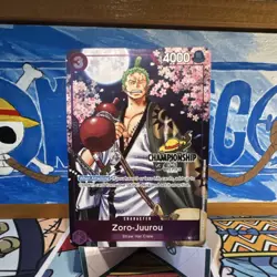 Bandai One Piece Zoro-Juurou OP05-067 Promo Championship 25-26 Stamp - Image 1
