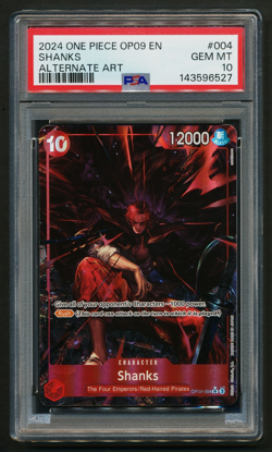 Shanks OP09-004 Alt Art One Piece 2024 Emperors in the New World English PSA 10 - Image 1