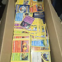 Lot Of (200) Pokemon Bulk Trading Cards - Ucommon, Common & Rare, multiple sets - Image 1