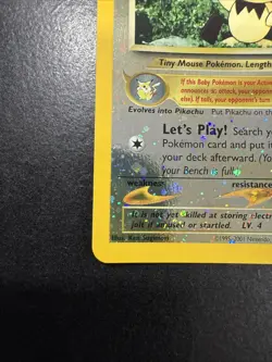 Pokemon Pichu TCG Reverse Holo Card 35 WOTC Promo Black Star Promo - Image 2