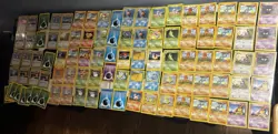 103 NM Pokemon card LOT BASIC COMMONS -BASE SET 2 COMMONS Sleeved TCG Vintage - Image 1