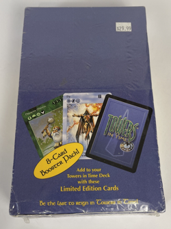 Towers in Time CCG TCG Limited Edition Booster Box 60 Packs 8 Cards Per Pack Vtg - Image 1
