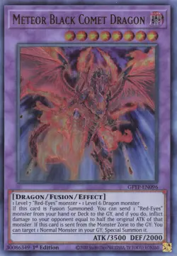 Meteor Black Comet Dragon GFTP-EN096 UR NM Ghosts from the Past 1st Ed Yugioh! - Image 1