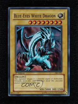 SR - Blue-Eyes White Dragon 1st Ed. YuGiOh Starter Deck Kaiba Evolution #SKE-001 - Image 1