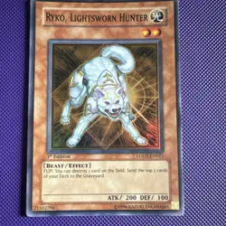 Yu-Gi-Oh! Ryko, Lightsworn Hunter Light of Destruction 1st Ed Super Rare LODT-E… - Image 1