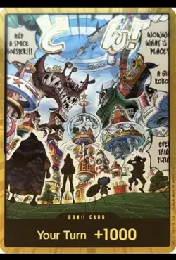 ONE PIECE TCG CARD - Egghead OP14-EB04 Gold Don!! Azure Sea's Seven ENGLISH - Image 1