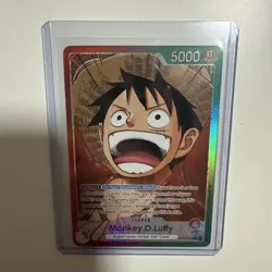 One Piece - Monkey D Luffy (Alt Art Leader) OP13-001 - Carrying On His Will Mint - Image 1